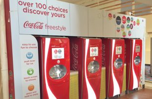 Coca-Cola Freestyle branding at Vue cinema